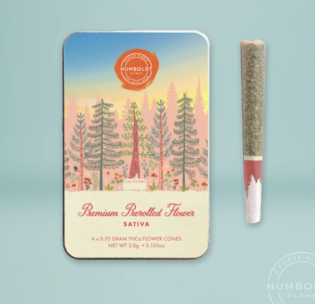 PRE-ORDER: Humboldt Premium Pre-Rolls 4/pk (Case of 16) MSRP $384 / (S) Papaya Bomb